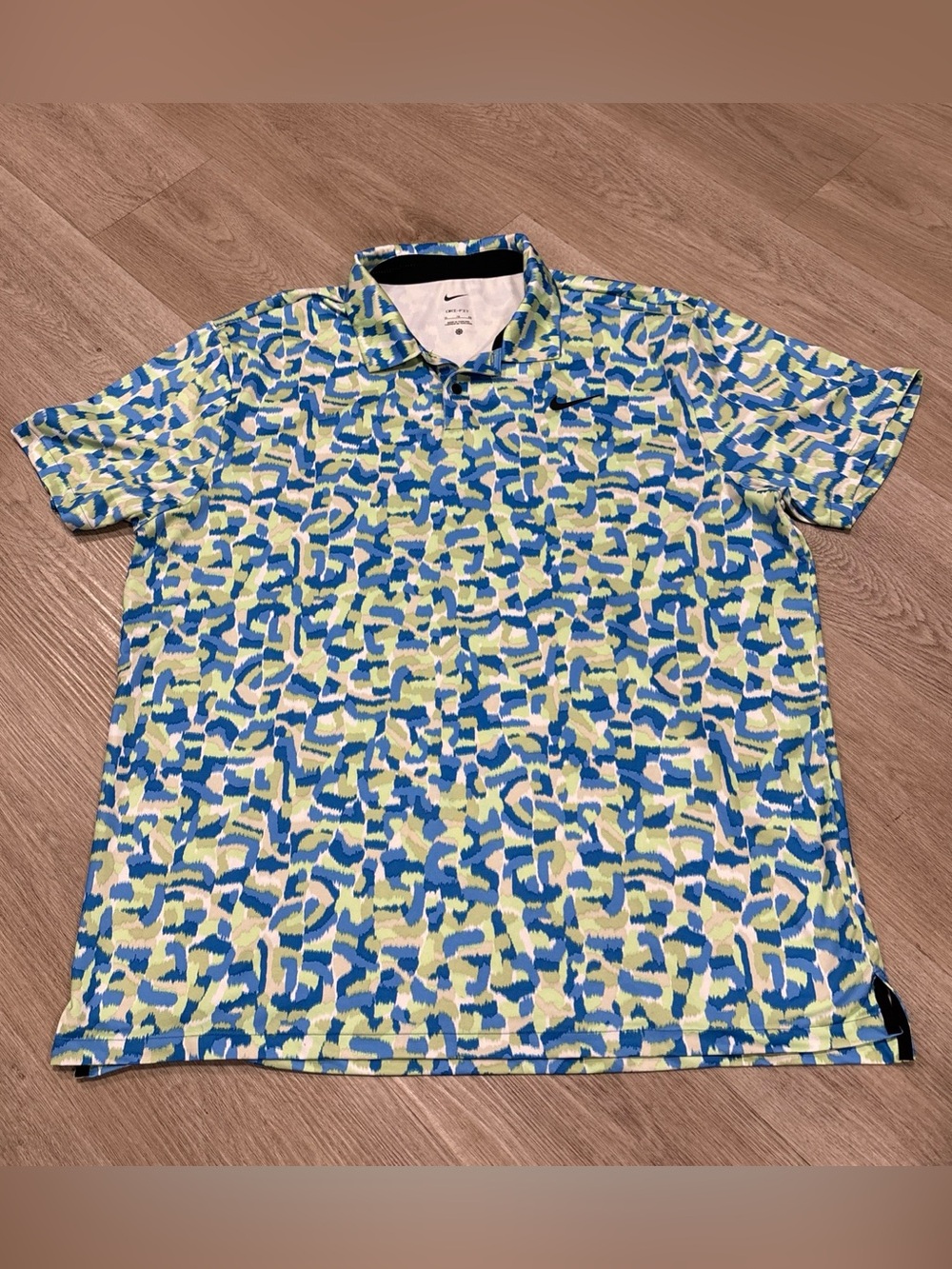 Nike Polo Shirt Mens XL Tour Dri-FIT Confetti Print Golf Performance FD5939-435